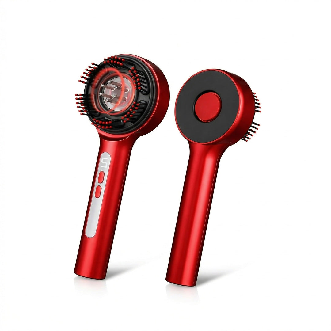 3-in-1 LED Light Scalp Massager - Red, Blue &amp; Purple Light Therapy