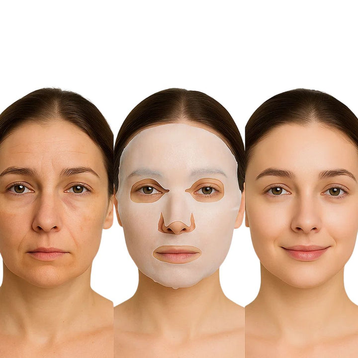 GlowRevive | Collagen Sheet Mask – Hydrating Overnight Treatment – Hydrogel – Anti-Ageing Skincare Bowlift
