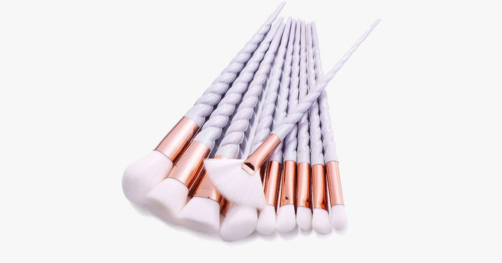 BowLift | Professional 10-piece Unicorn Brush Set – Add colors and loads of bling to your make-up set