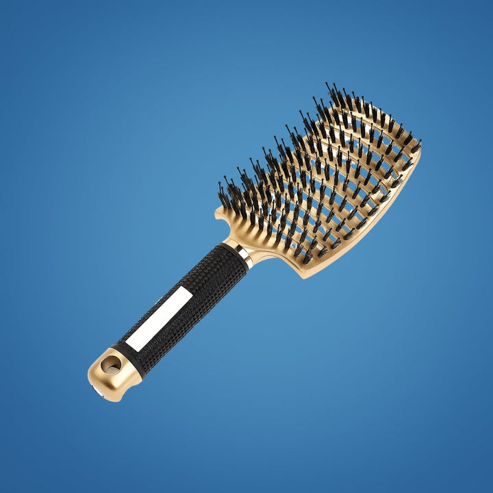 Quick Knot‑Free Detangling – Nylon Bristles with Scalp Massage Tips – For Thick or Curly Hair Bowlift