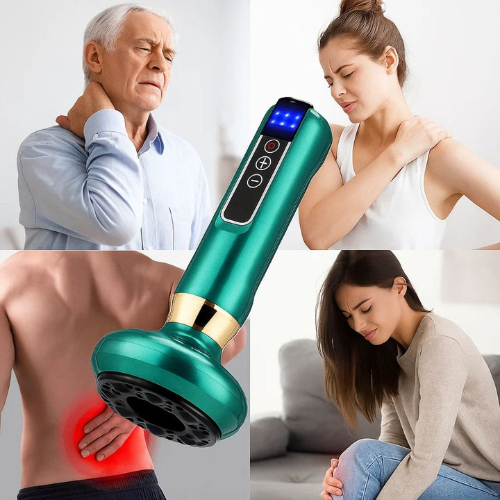 TheraPulse | Electric Cupping Massager – Vacuum Gua Sha, Heat Therapy &amp; Adjustable Suction for Pain Relief &amp; Lymphatic Drainage Bowlift