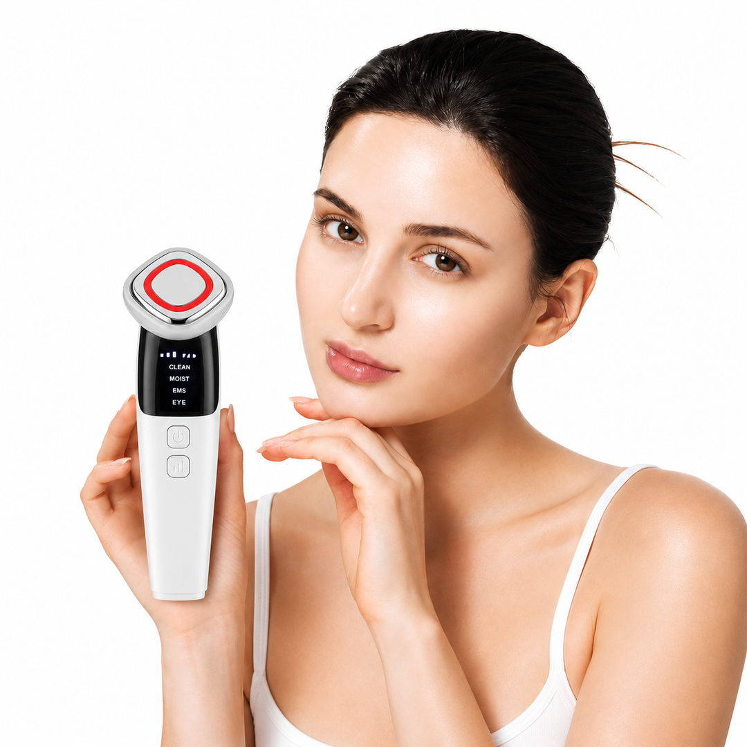 4-in-1 EMS &amp; Cleansing Facial Massager - Toning, Infusion &amp; Cleanse