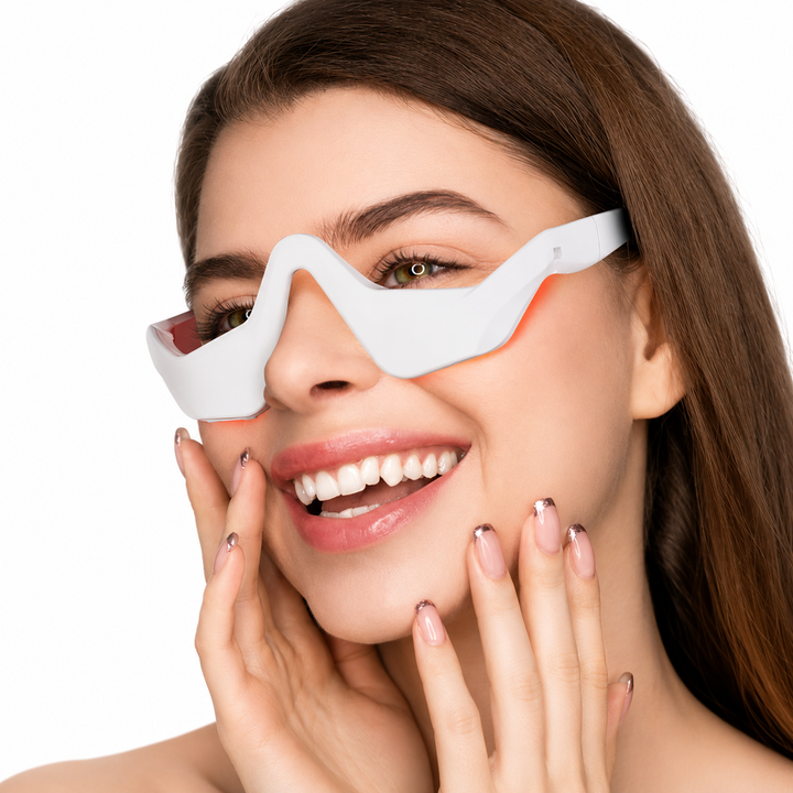 Hands-Free EMS &amp; Red Light 3D Eye Massager - 4 Modes, 3 EMS Intensities