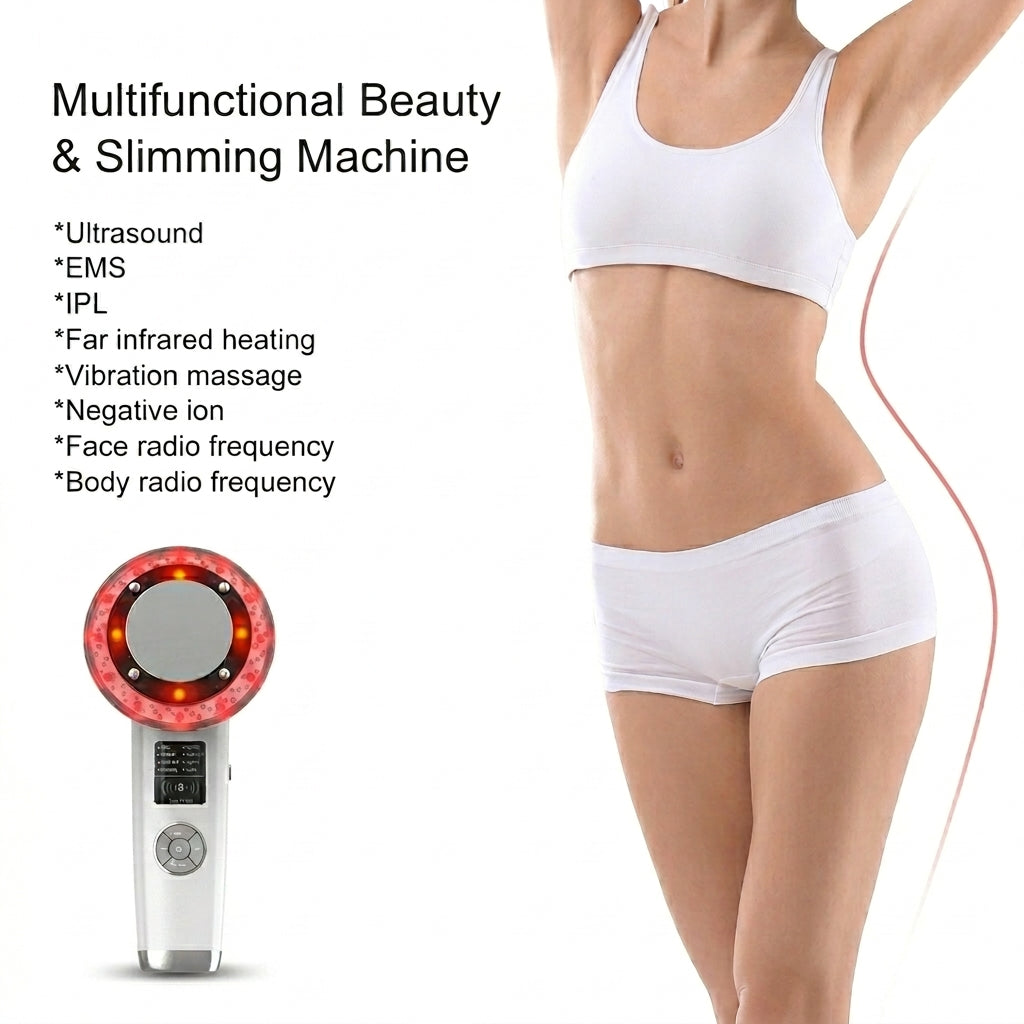 8-in-1 Face &amp; Body Sculpting Device - EMS, RF, Ultrasonic &amp; IPL Toning