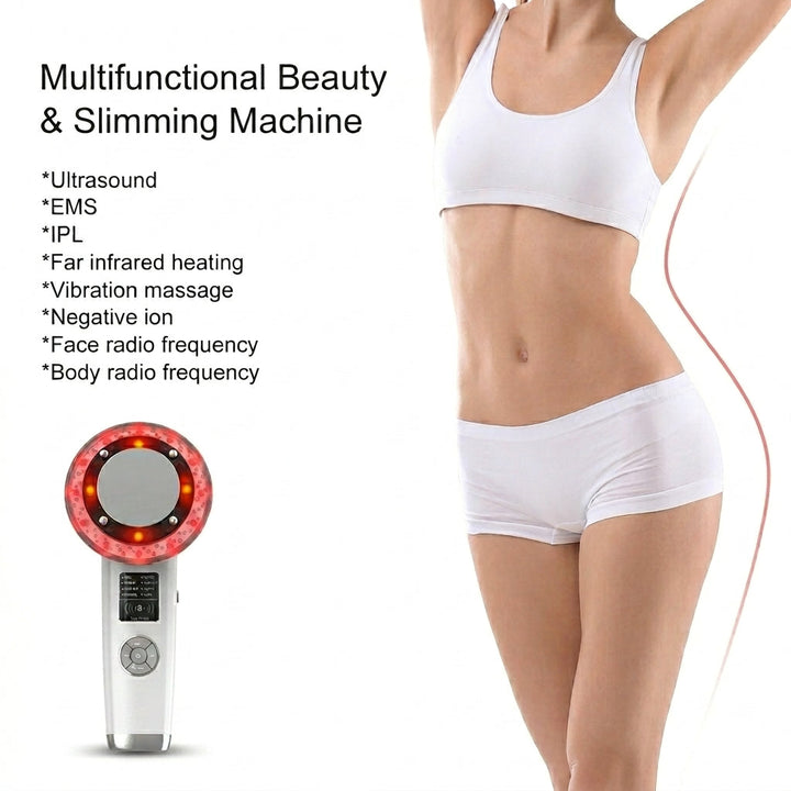 8-in-1 Face &amp; Body Sculpting Device - EMS, RF, Ultrasonic &amp; IPL Toning