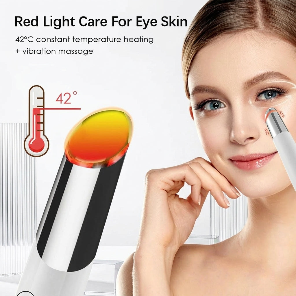 3-color LED Light Eye Massager - Tri-Light Vibration Eye Wand
