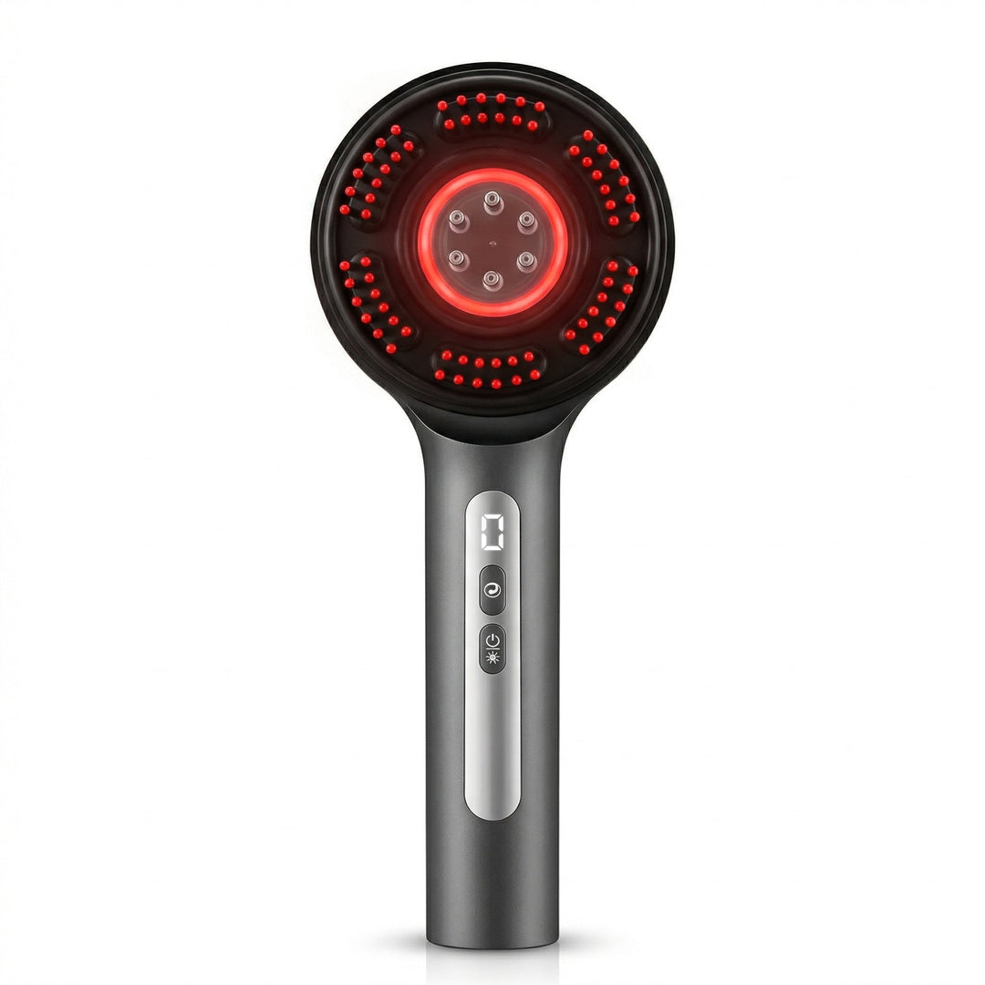 3-in-1 LED Light Scalp Massager - Red, Blue &amp; Purple Light Therapy