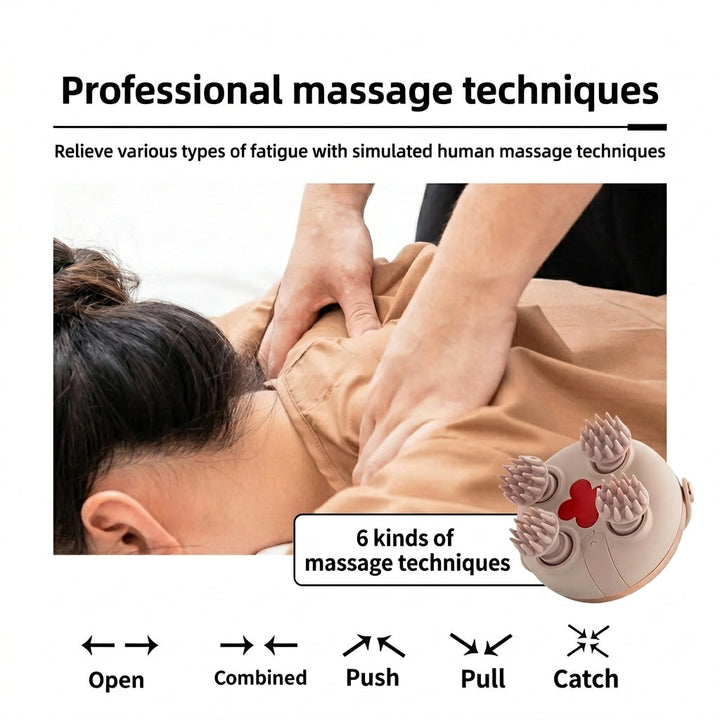 Electric Head &amp; Scalp Massager - Dual-Frequency Vibration Relief