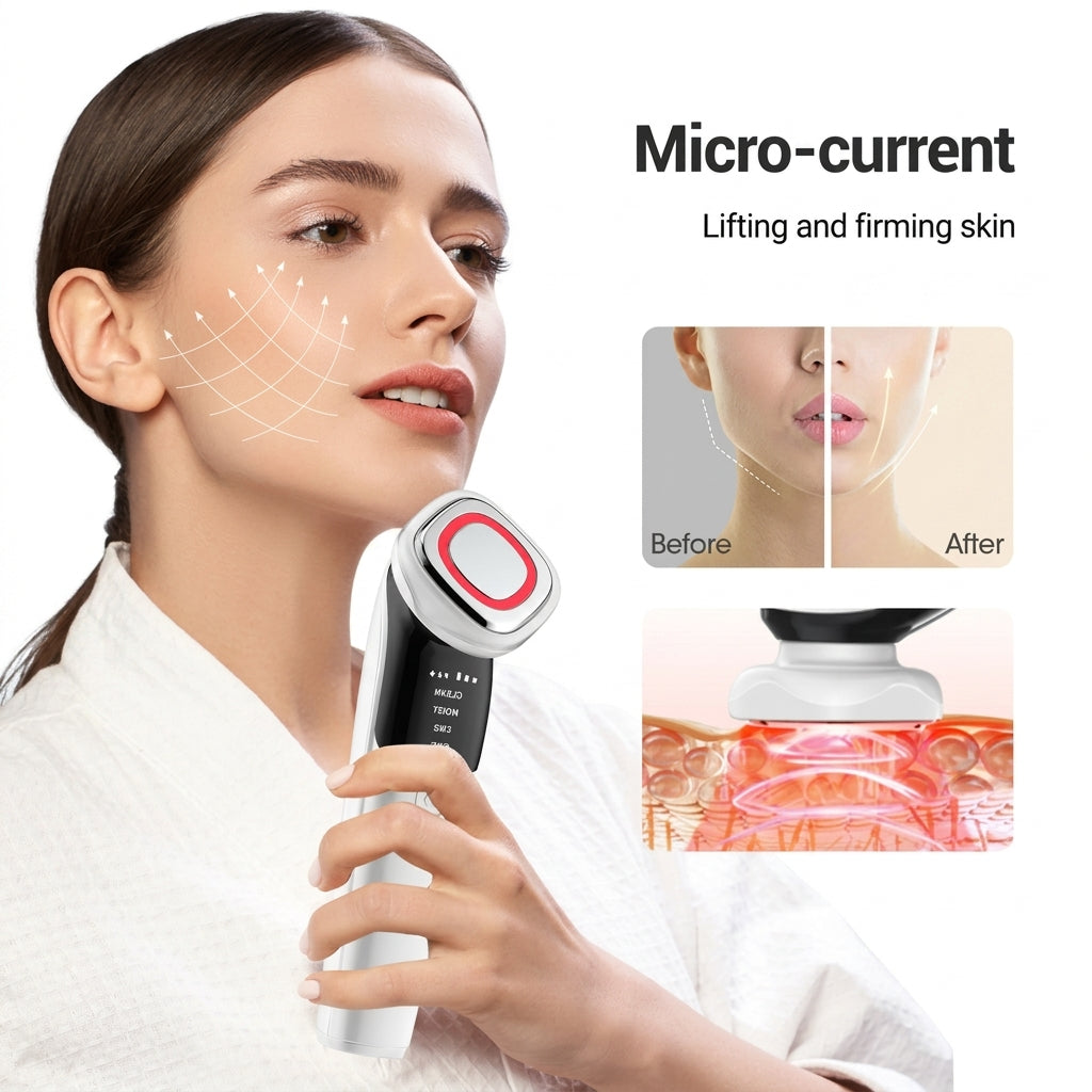 4-in-1 EMS &amp; Cleansing Facial Massager - Toning, Infusion &amp; Cleanse
