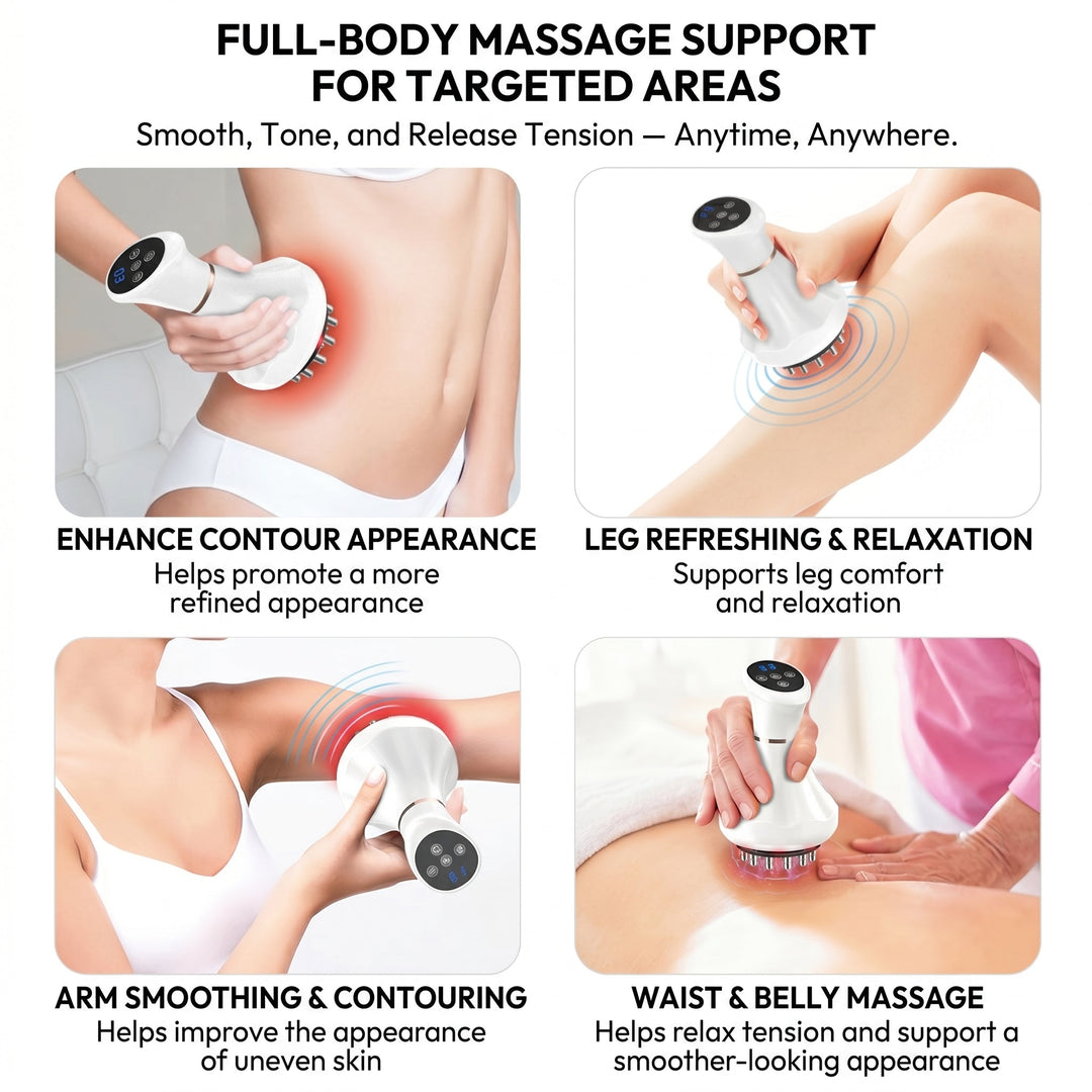 Electric Meridian Sculpting Massager - Heat, Vibration &amp; Skin-Glide Therapy
