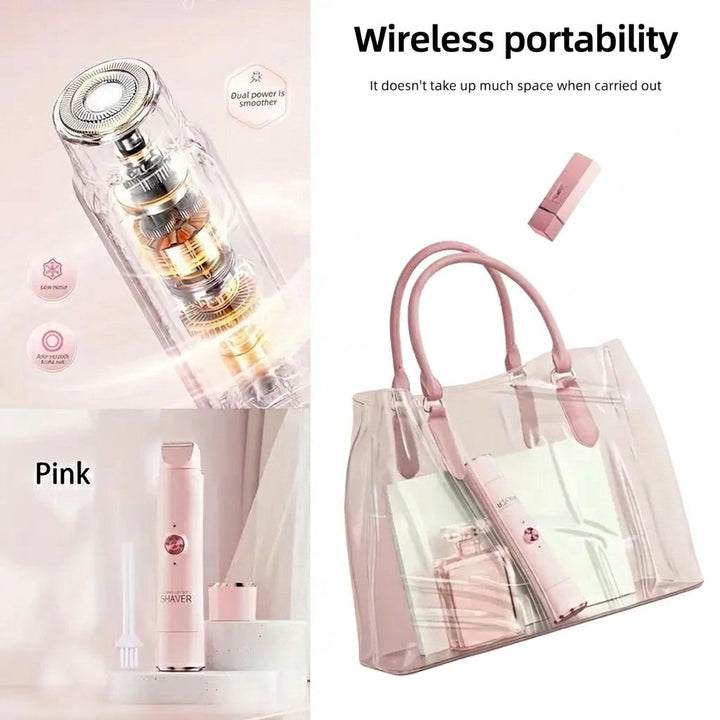 Double-Headed Bikini Trimmer &amp; Body Hair Razor - Rechargeable Grooming Tool