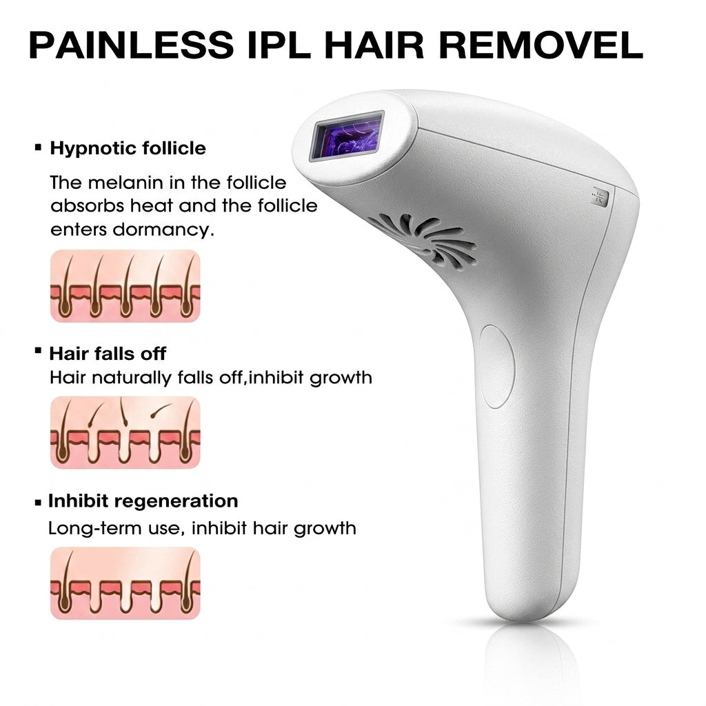 IPL Hair Removal Device - 990K Flashes, 5 Intensity Settings