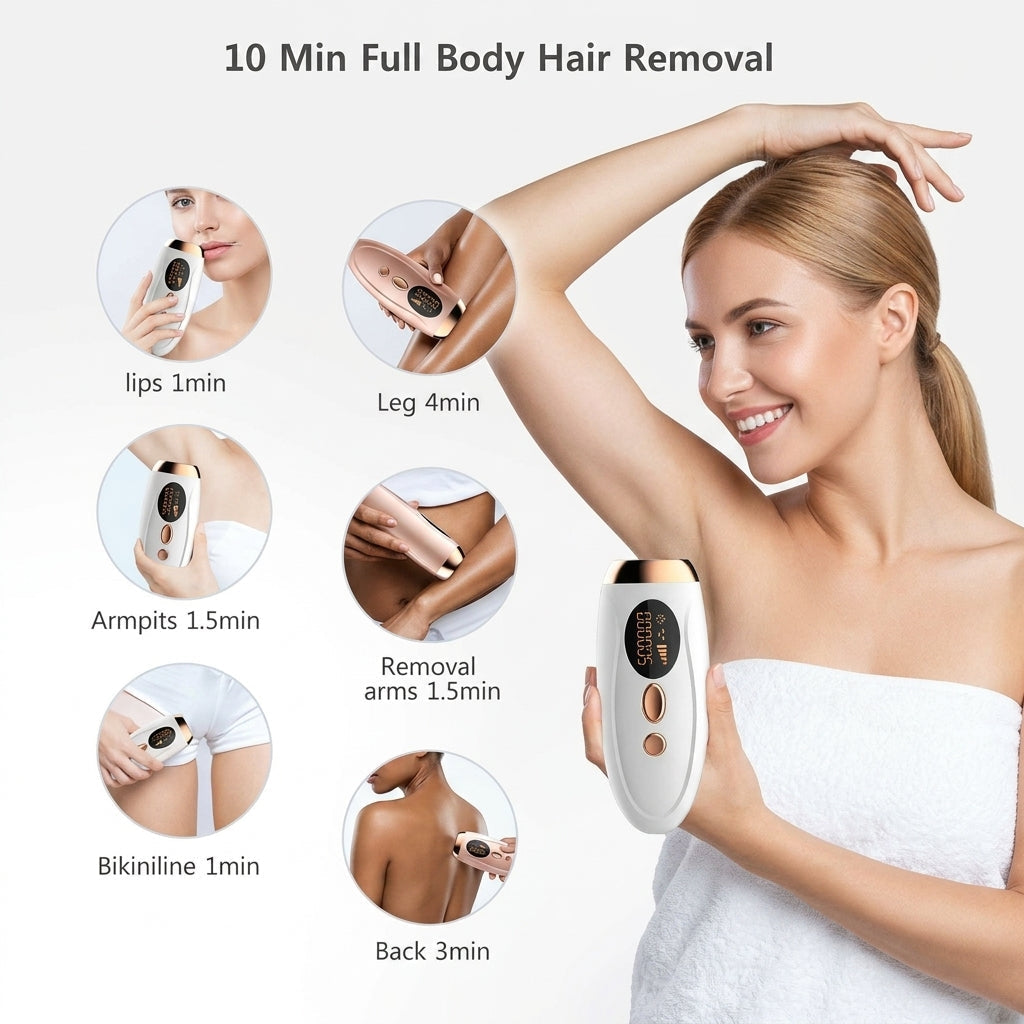 Deluxe IPL Hair Removal Device - 990K Flashes, 5 Power Levels