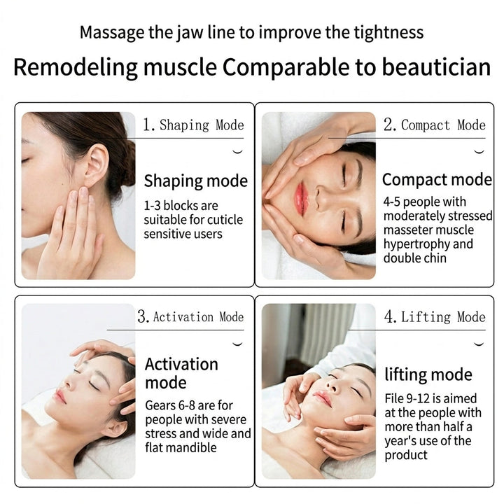 5-color LED V-Line Facial Massager - 12-Gear Micro-Vibration Contouring