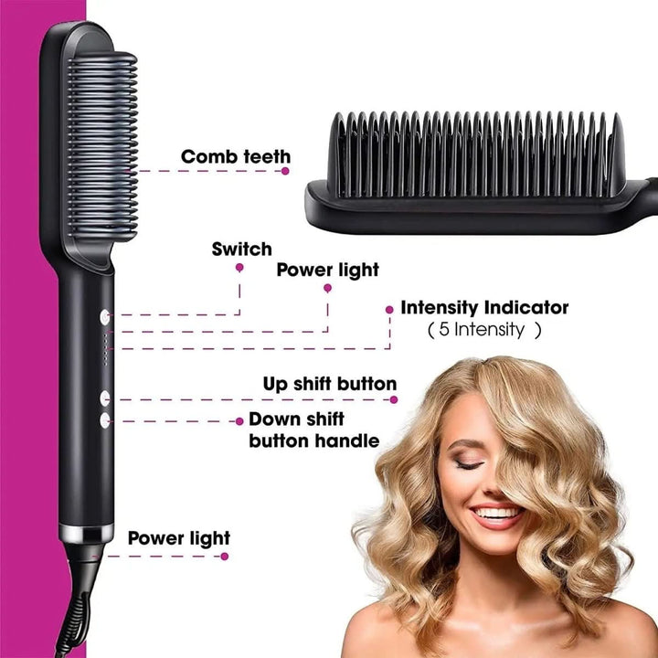 BowLift | hair straightener with ceramic brush for fast &amp; healthy styling