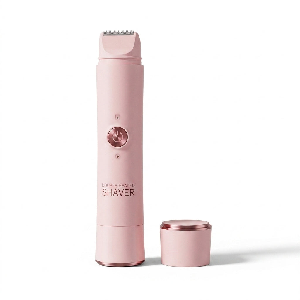 Double-Headed Bikini Trimmer &amp; Body Hair Razor - Rechargeable Grooming Tool