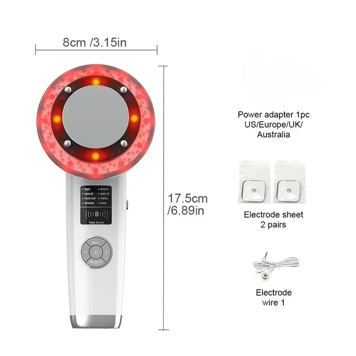 8-in-1 Face &amp; Body Sculpting Device - EMS, RF, Ultrasonic &amp; IPL Toning
