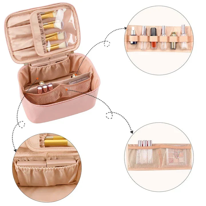 BowLift | Practical Make-up Organizer for Traveling | With Compartments and Dividers