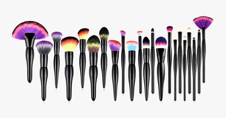 BowLift | Midnight Rainbow Makeup Brush Set of 22 - Add a splash of color to your vanity