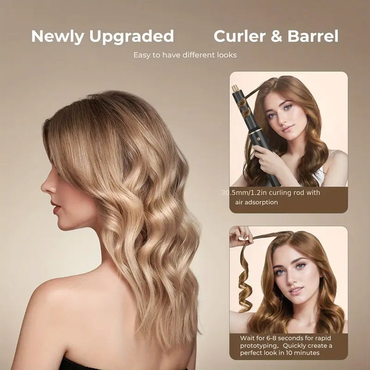 BowLift | ProStyler 5-in-1 Hair Styling Set - Hair Dryer, Curling Iron and Straightening Brush