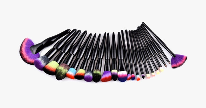 BowLift | Midnight Rainbow Makeup Brush Set of 22 - Add a splash of color to your vanity