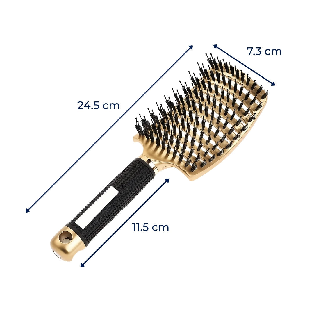 Quick Knot‑Free Detangling – Nylon Bristles with Scalp Massage Tips – For Thick or Curly Hair Bowlift