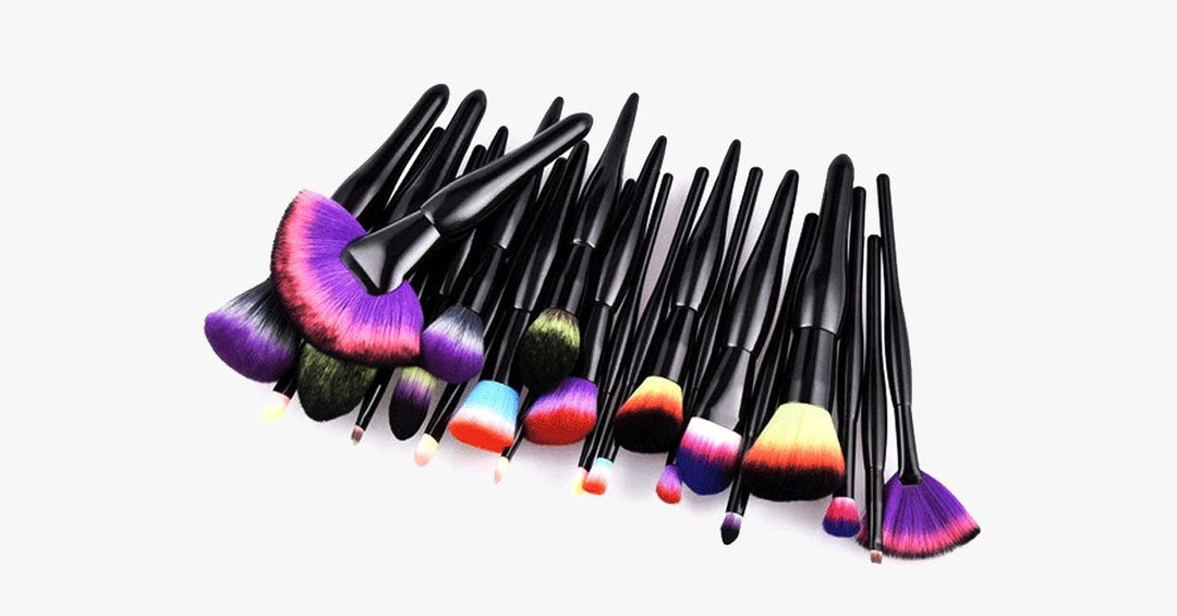BowLift | Midnight Rainbow Makeup Brush Set of 22 - Add a splash of color to your vanity