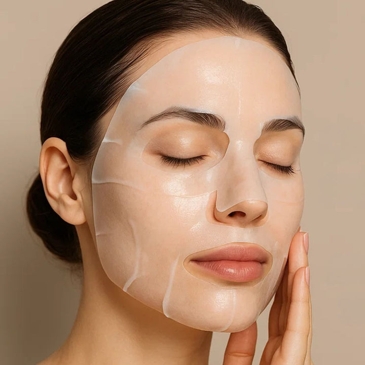 GlowRevive | Collagen Sheet Mask – Hydrating Overnight Treatment – Hydrogel – Anti-Ageing Skincare Bowlift