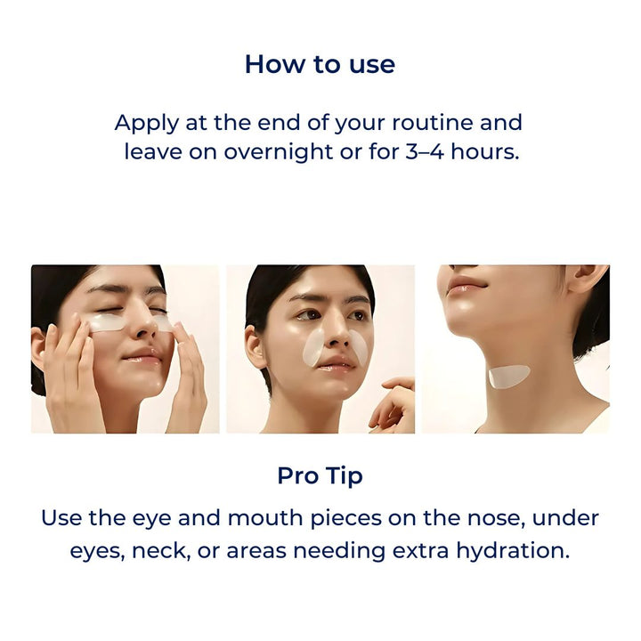 Dermaglow | Collagen Sheet Mask – Overnight Hydration – Hydrogel – Mature &amp; Dry Skin Bowlift