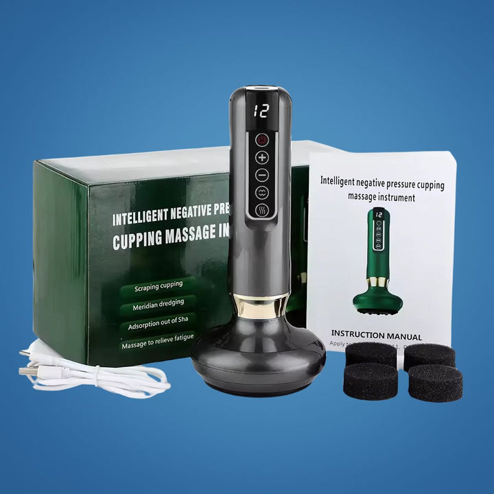 TheraPulse | Electric Cupping Massager – Vacuum Gua Sha, Heat Therapy &amp; Adjustable Suction for Pain Relief &amp; Lymphatic Drainage Bowlift