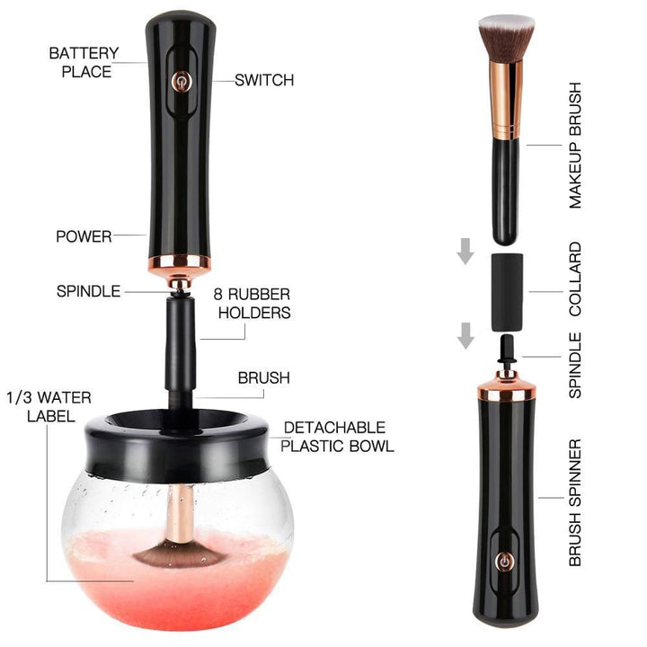 BowLift | Electric Makeup Brush Cleaner Convenient Cleanser Cleaning Tool