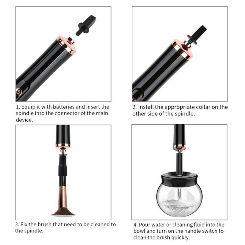 BowLift | Electric Makeup Brush Cleaner Convenient Cleanser Cleaning Tool