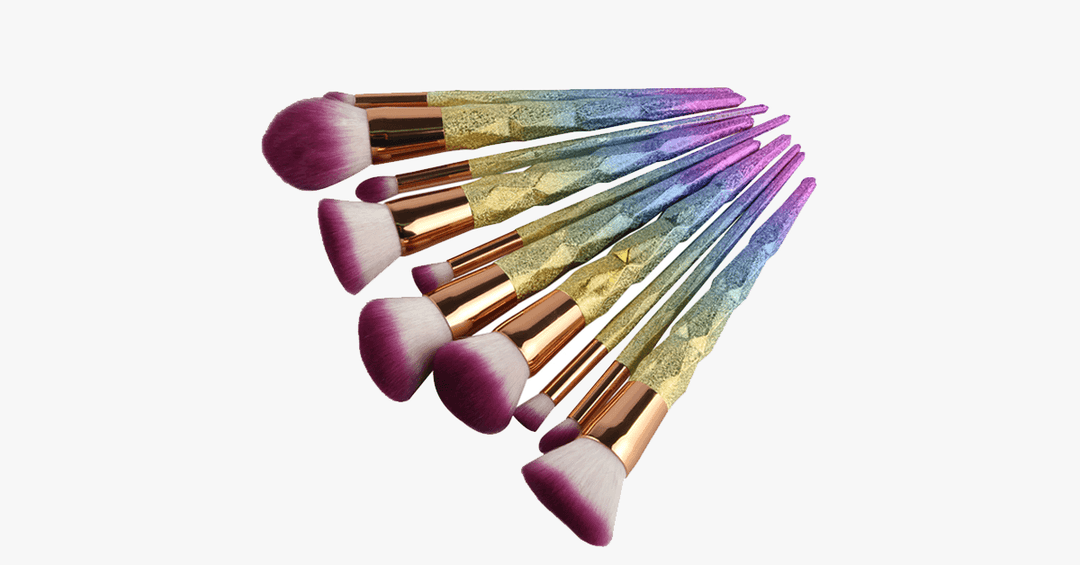 BowLift | Rainbow Makeup 10-piece Brush Set - Add some rainbow sparkle to your makeup collection