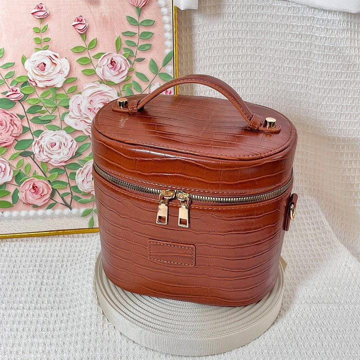 Cosmetic bag in elegant crocodile look by Bowlift