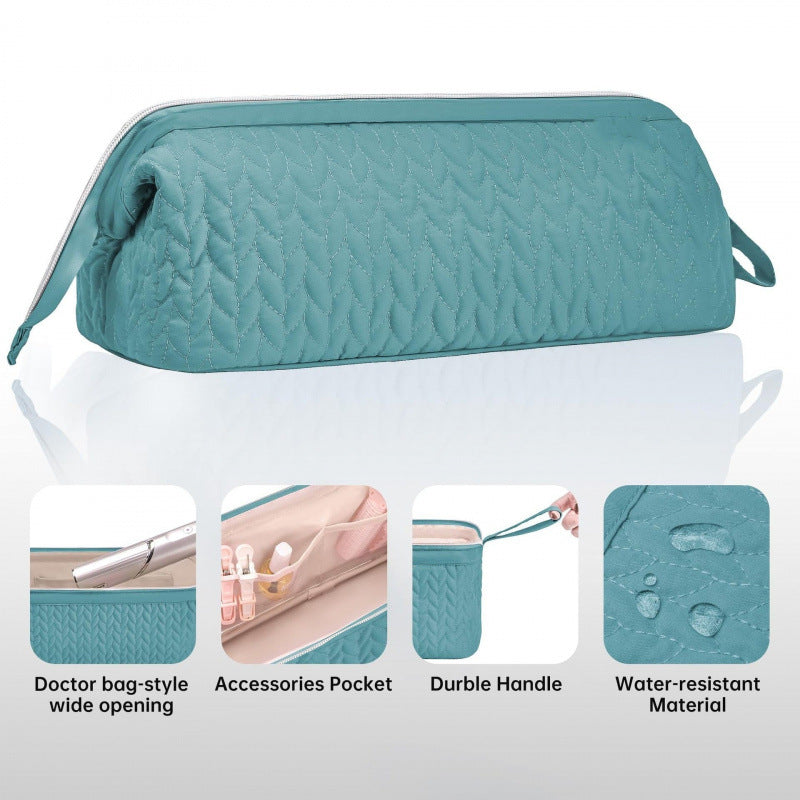Cosmetic storage bag with integrated accessories Bowlift