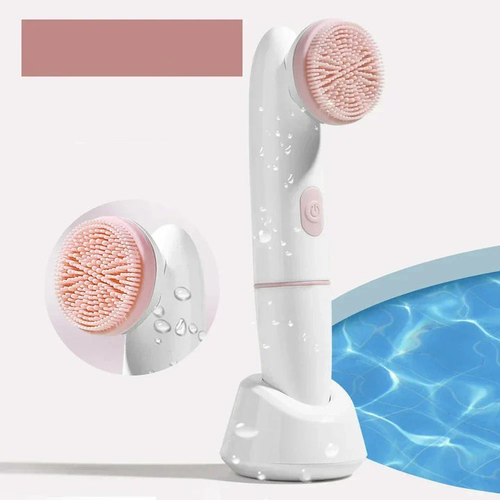 BowLift | Skinvora 2-in-1 Facial Cleansing Device Silicone | Deep Cleansing &amp; Massage | Waterproof &amp; Skin-Friendly | 15.8 × 4.7 × 2.7 cm