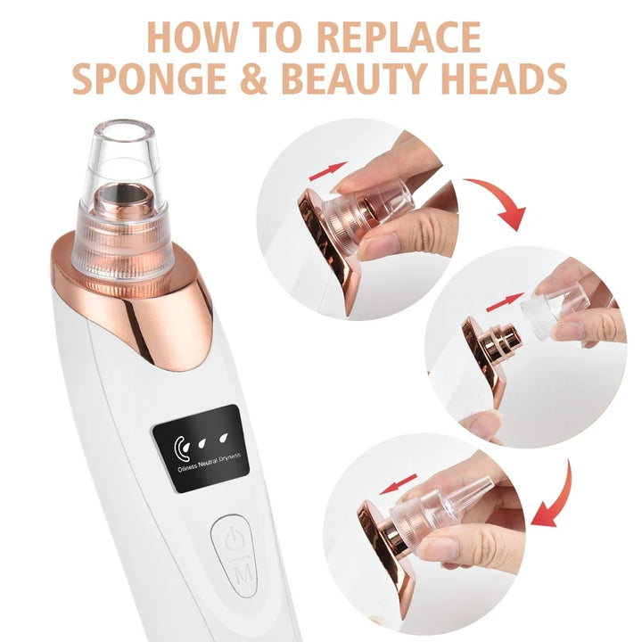 Blackhead Remover Pore Vacuum Cleaner - 5-Probe Suction Facial Cleaner