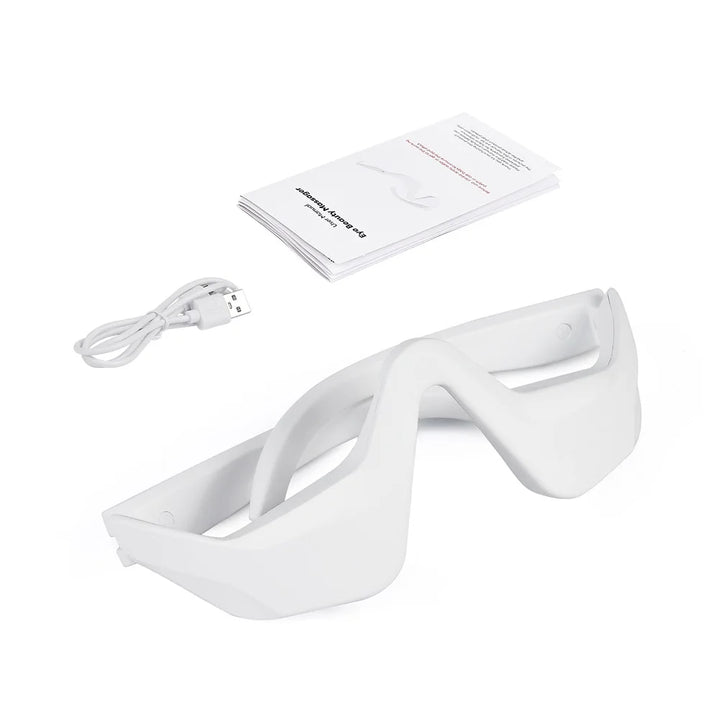 Hands-Free EMS &amp; Red Light 3D Eye Massager - 4 Modes, 3 EMS Intensities