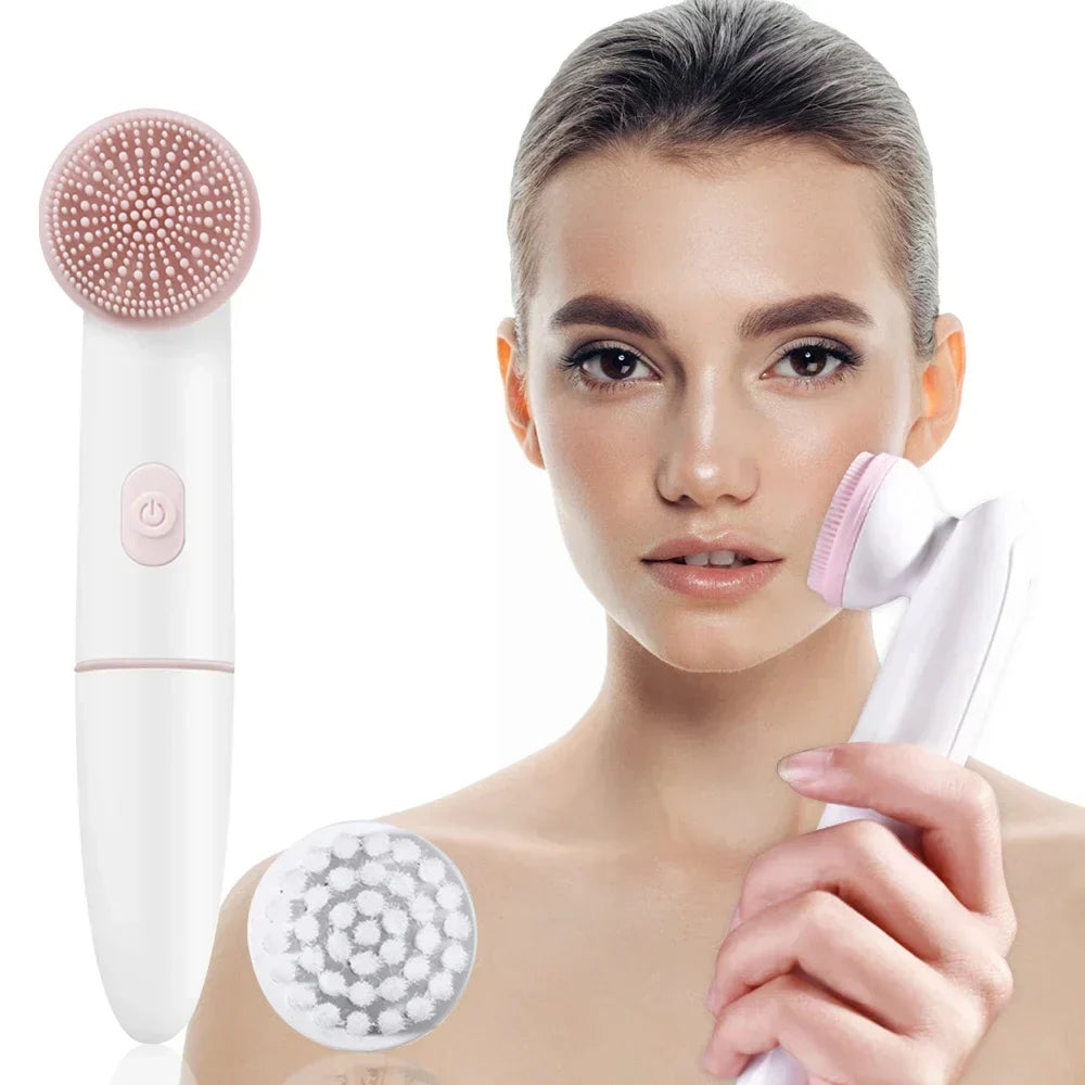 BowLift | Skinvora 2-in-1 Facial Cleansing Device Silicone | Deep Cleansing &amp; Massage | Waterproof &amp; Skin-Friendly | 15.8 × 4.7 × 2.7 cm