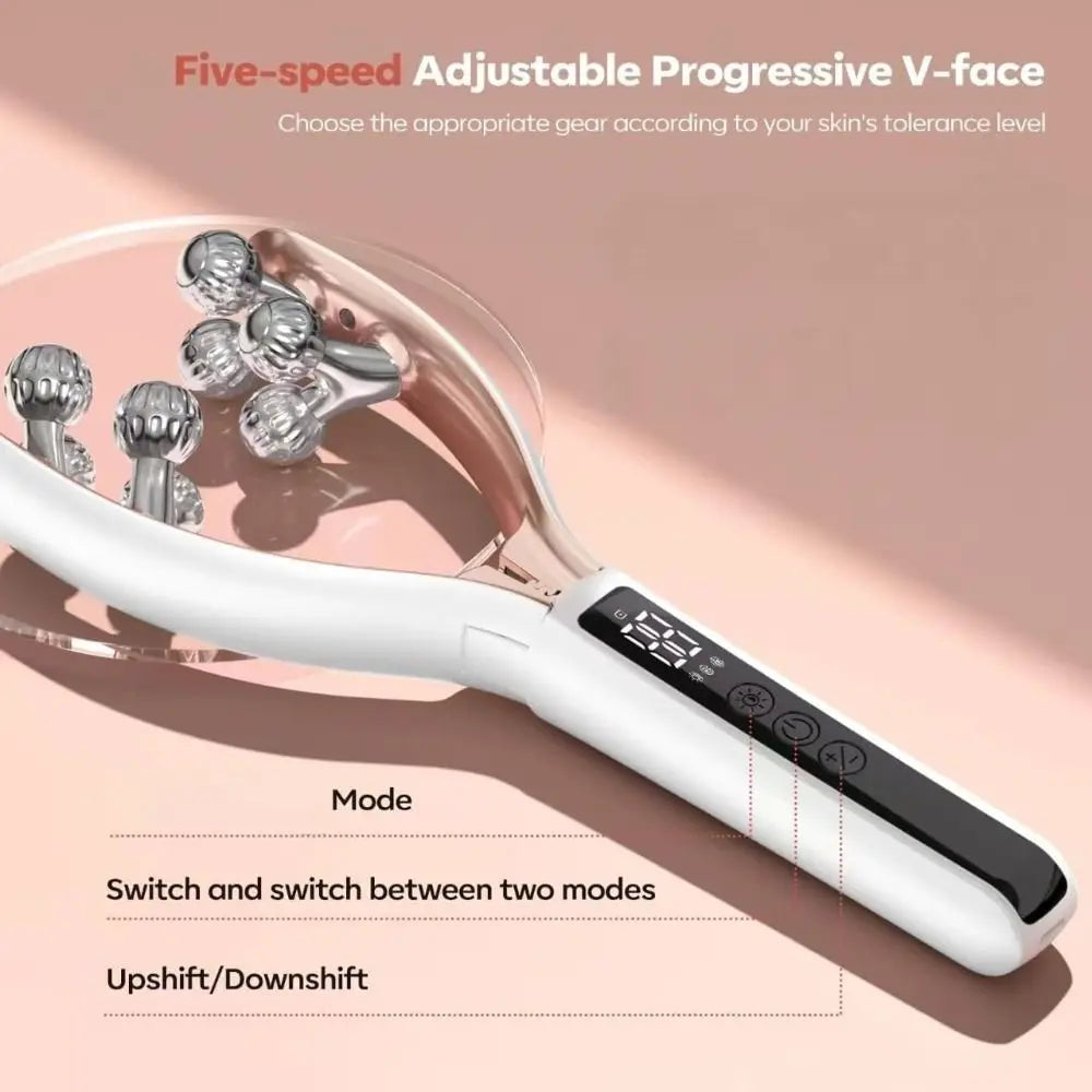 Wireless Microcurrent Facial Roller Massager - 3 Intensity Levels, Cordless