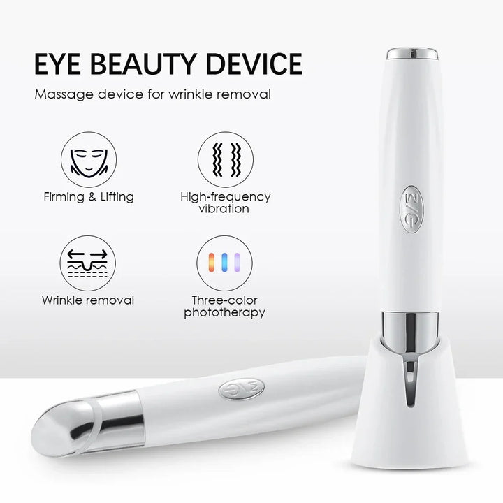 3-color LED Light Eye Massager - Tri-Light Vibration Eye Wand