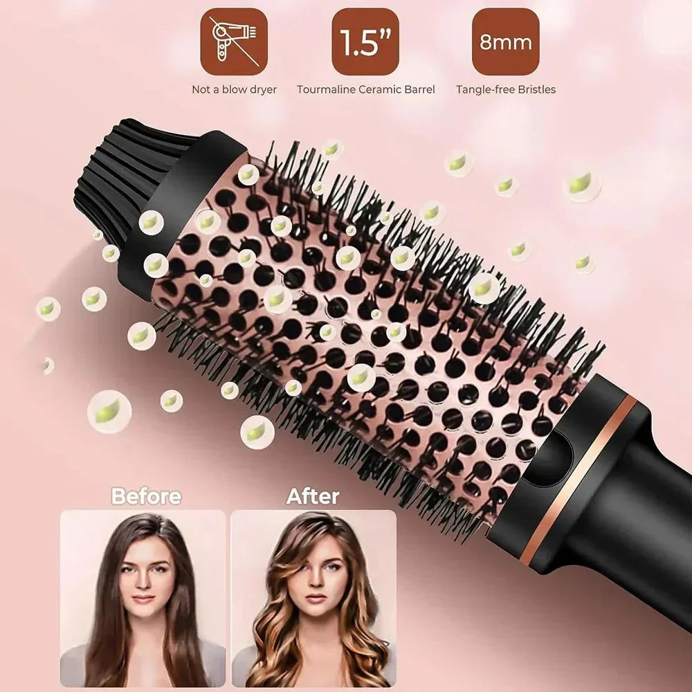 BowLift | Stylique 3-in-1 Ionic Hair Straightener &amp; Curler | Straightening, Waves, Volume | Anti-Scald Brush