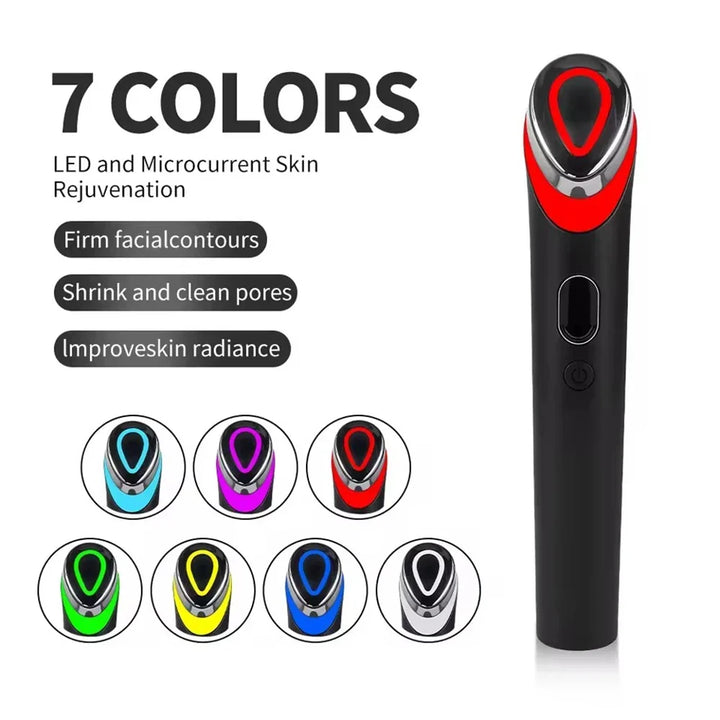 7-color LED &amp; EMS Facial Massager - 7 Modes, 5 Intensity Levels