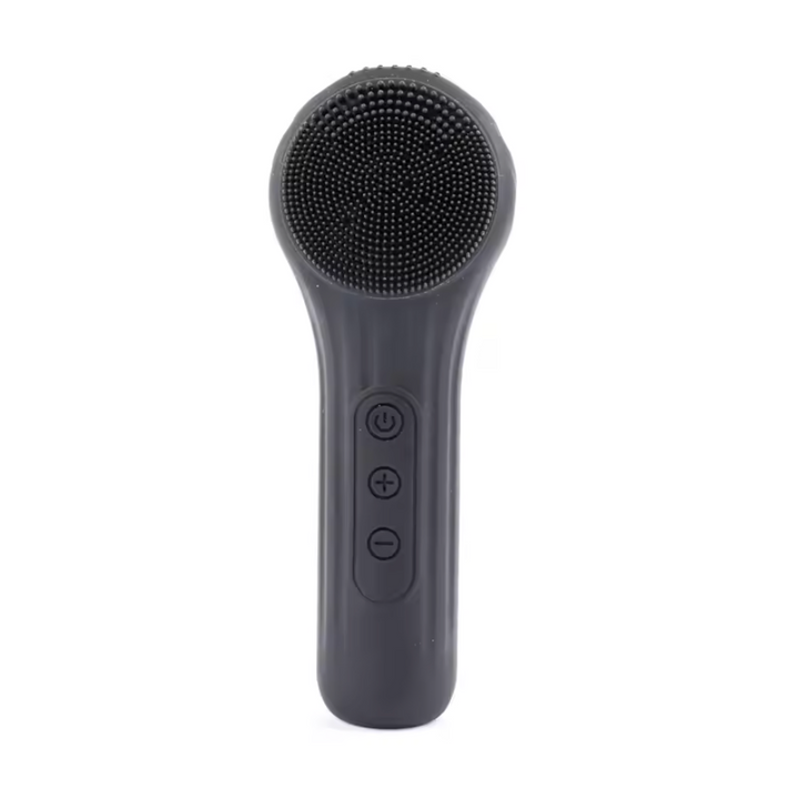 Electric Silicone Facial Brush Cleaner - Sonic Vibration &amp; Roller Cleansing