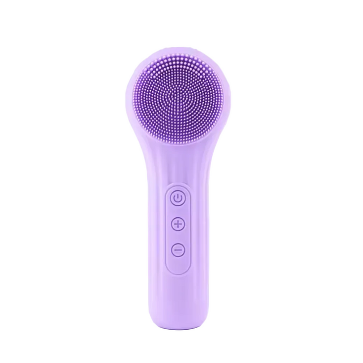 Electric Silicone Facial Brush Cleaner - Sonic Vibration &amp; Roller Cleansing