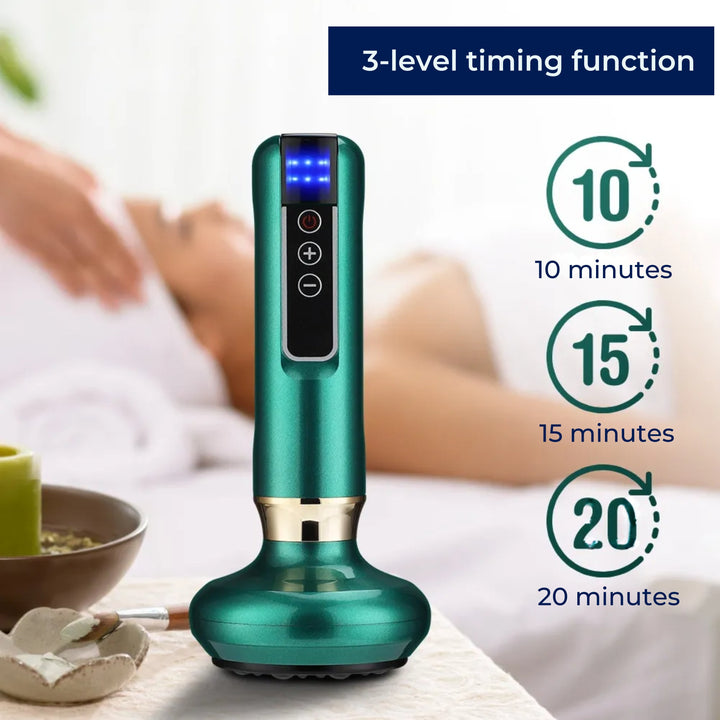 TheraPulse | Electric Cupping Massager – Vacuum Gua Sha, Heat Therapy &amp; Adjustable Suction for Pain Relief &amp; Lymphatic Drainage Bowlift