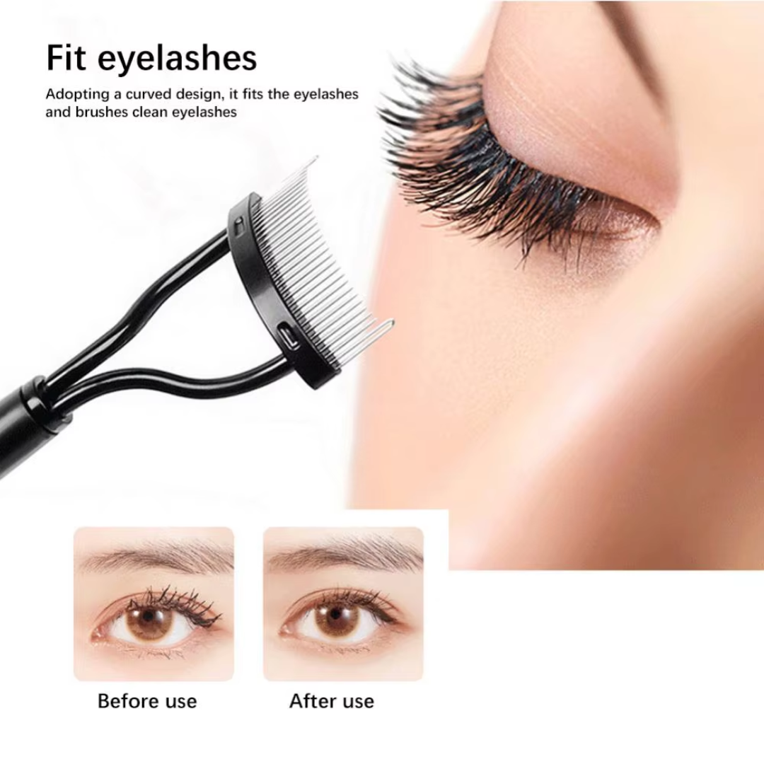 BowLift | BelleCurve Eyelash Comb &amp; Mascara Brush | Perfect Definition | Clump-Free | With Protective Cap