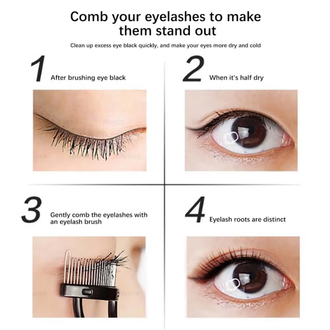 BowLift | BelleCurve Eyelash Comb &amp; Mascara Brush | Perfect Definition | Clump-Free | With Protective Cap