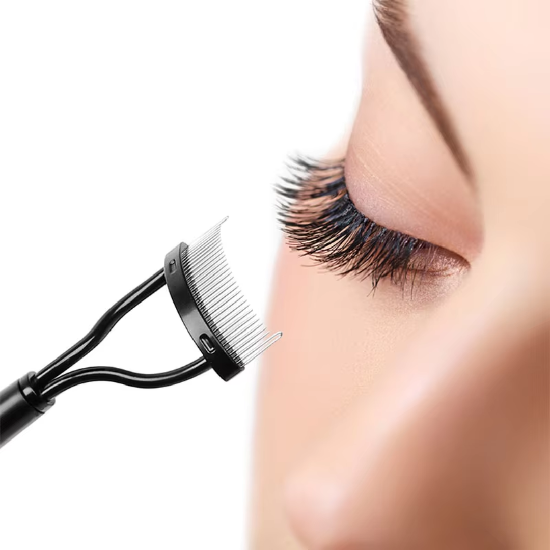 BowLift | BelleCurve Eyelash Comb &amp; Mascara Brush | Perfect Definition | Clump-Free | With Protective Cap