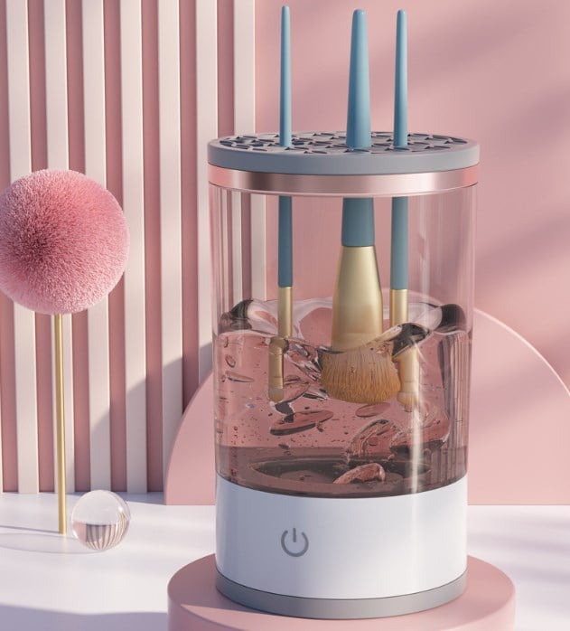 BowLift | Makeup Brush Cleaner Machine | BrushPure Automatic Cleaning &amp; Drying | Compact 16×9cm
